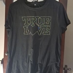 NNWT True Love Rhinestone Baby Tee
